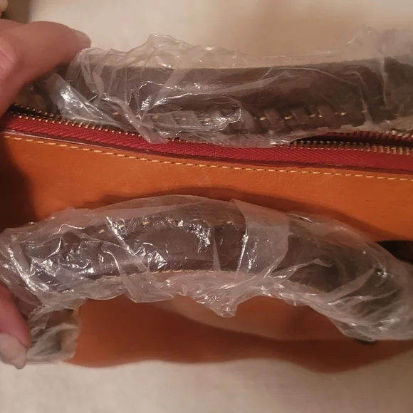 Dooney & Bourke Stanwich Natural Leather Satchel - Picture 7 of 12